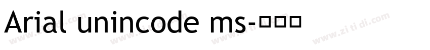 Arial unincode ms字体转换